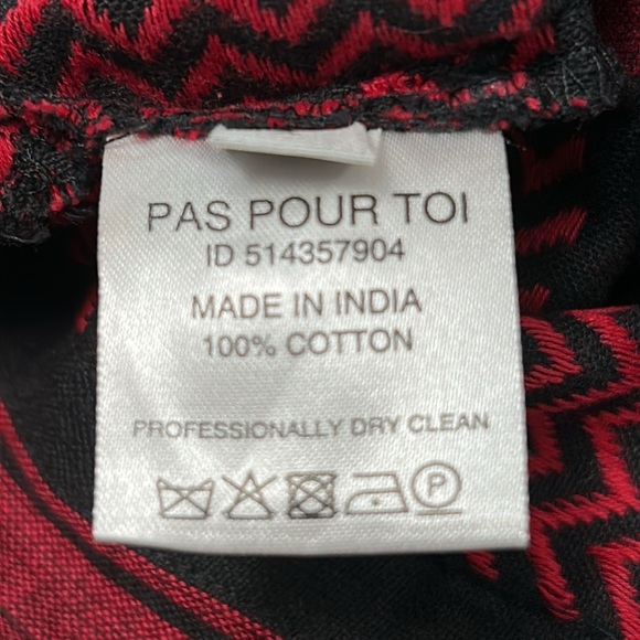 Dodo Bar Or Pass Tour Toi High Waist Black & Red Tassel Shorts Size Small - Picture 5 of 10